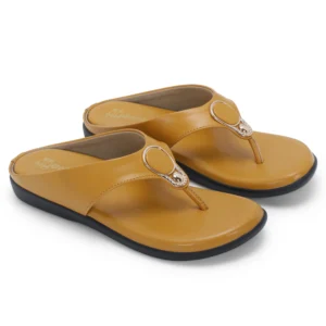 Golden Medallion Toe-Loop Sandal