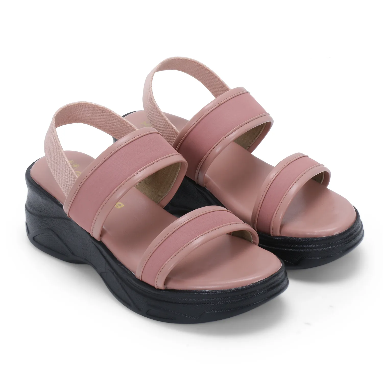 Golden Tag Rose Cloud Platform Sandal