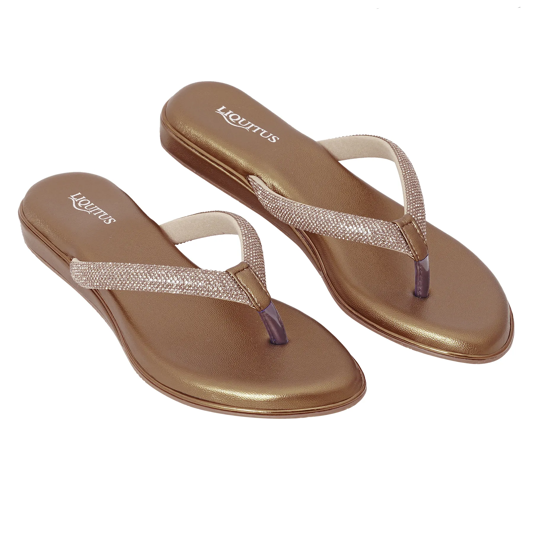 Liquitus Glimmer Glide Champagne Gold Sparkle Casual Champagne Dazzle Flat Radiant Ease Gold