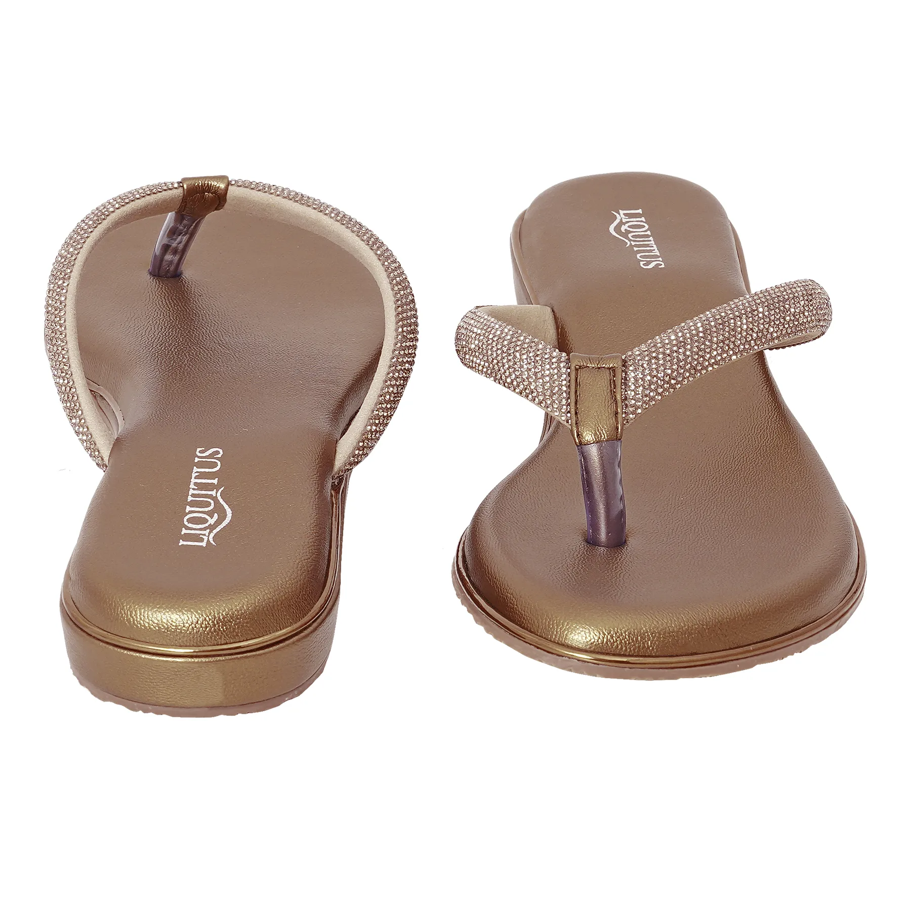 Liquitus Glimmer Glide Champagne Gold Sparkle Casual Champagne Dazzle Flat Radiant Ease Gold