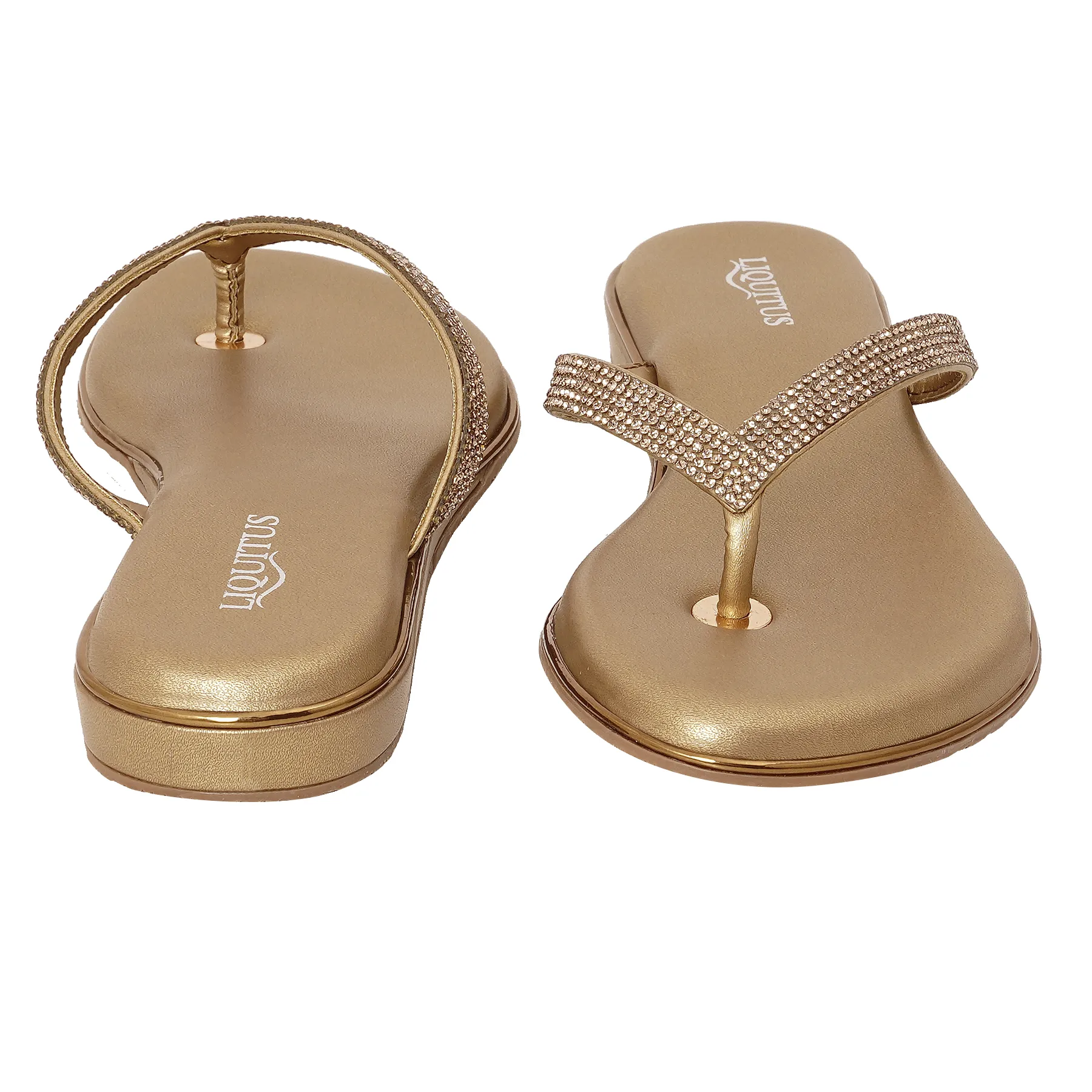 Liquitus Glimmer Glide Golden Champagne Sparkle Casual Honey Gold Radiant Ease Gold Golden Dazzle Flat Heels