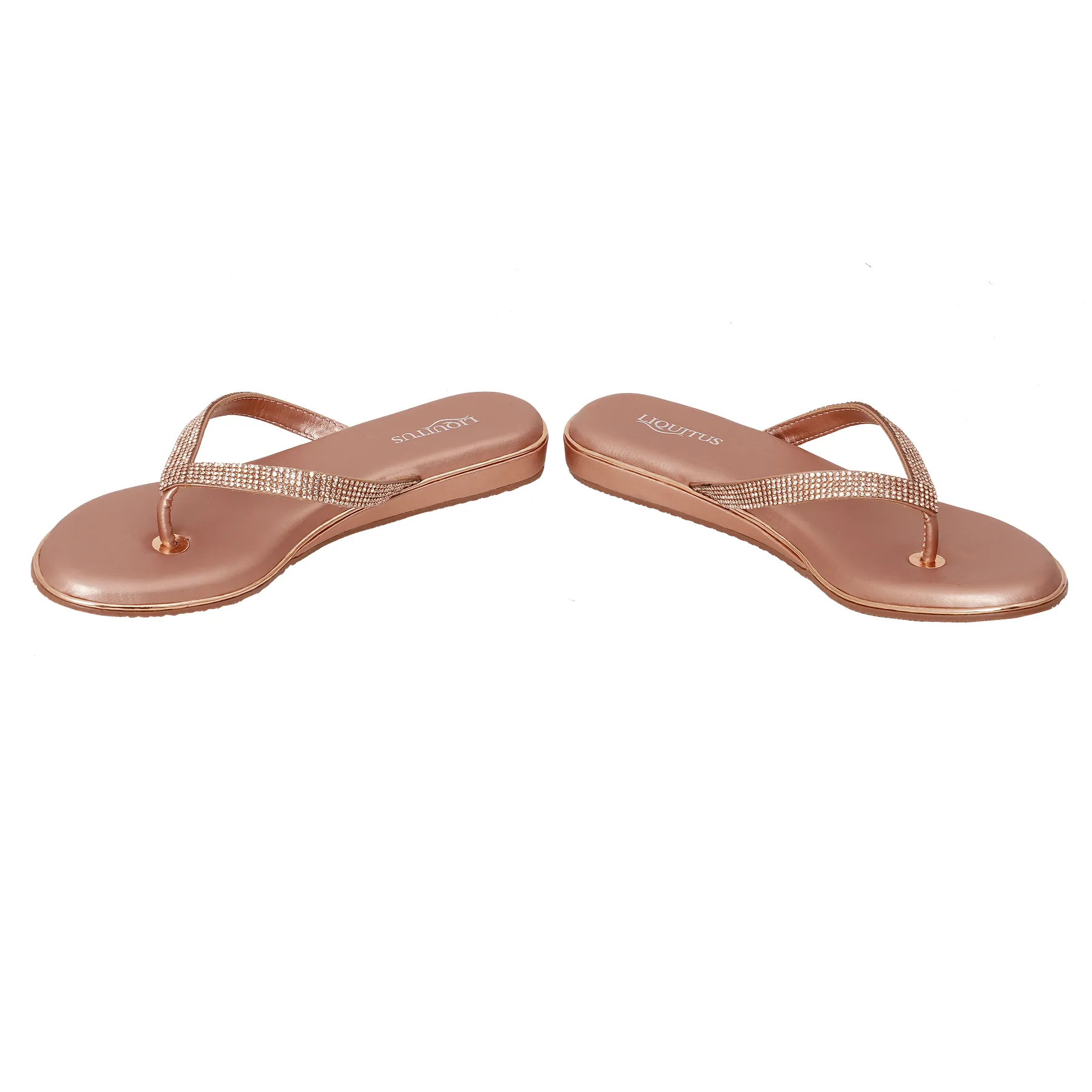 Liquitus Glimmer Glide Copper Rose Sparkle Casual Bronze Rose Radiant Ease Rose Copper Copper Blush Dazzle Flat Heels - Image 3