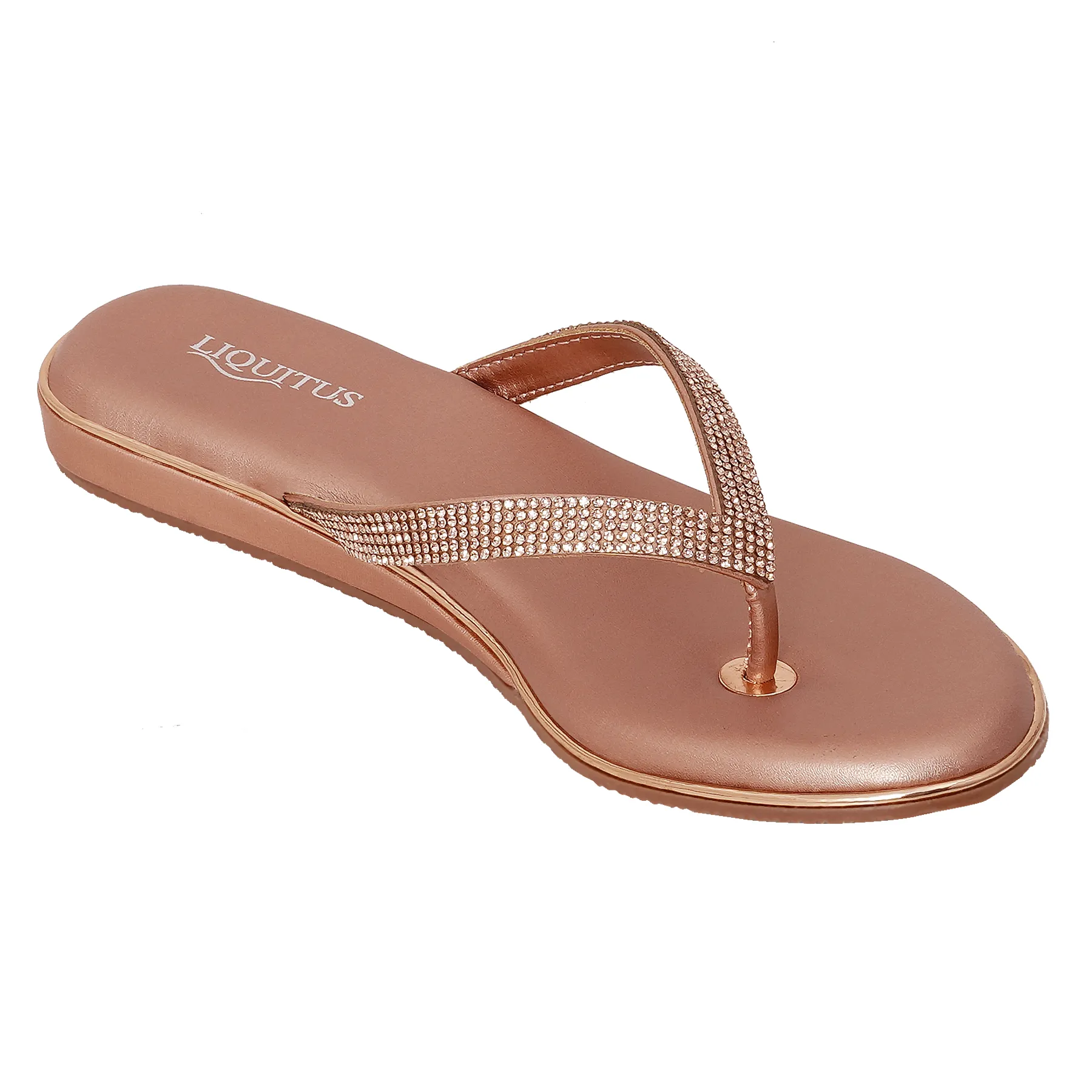 Liquitus Glimmer Glide Copper Rose Sparkle Casual Bronze Rose Radiant Ease Rose Copper Copper Blush Dazzle Flat Heels - Image 4