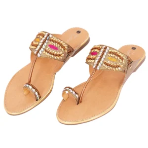 Beige Embellished Flats